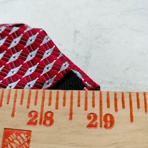 Ike Behar New York Imported Silk Tie Necktie Geometric Jacquard USA - Picture 8 of 13